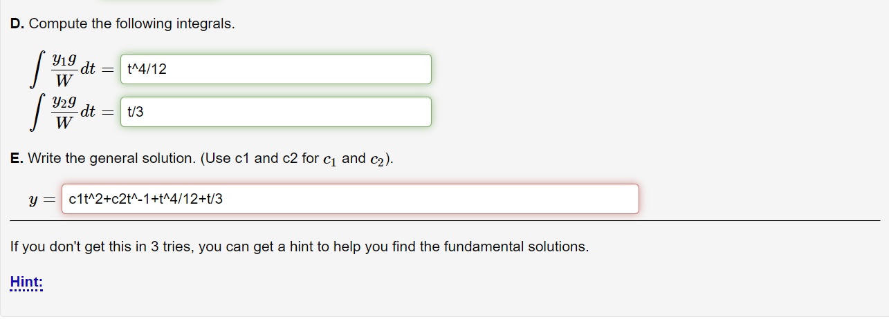 Solved In this problem you will use variation of parameters | Chegg.com