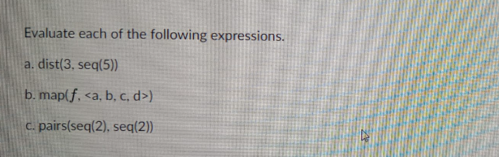 Solved Evaluate Each Of The Following Expressions. A. | Chegg.com