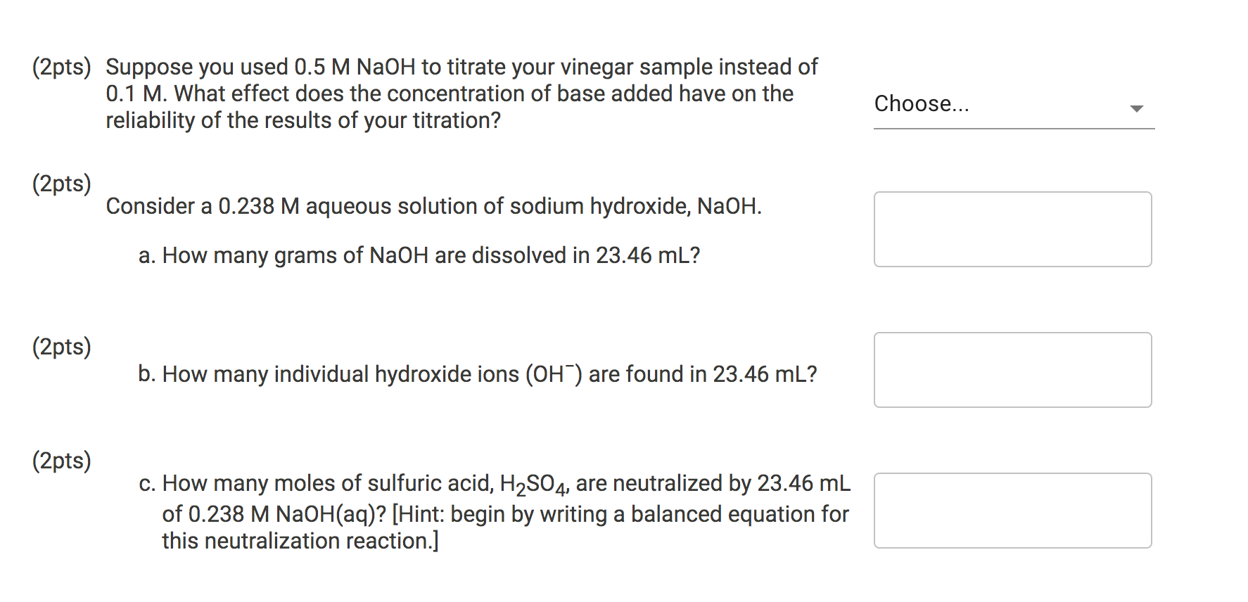 Solved Table 1. Titration data Trial 1 Trial 2 Trial 3 | Chegg.com