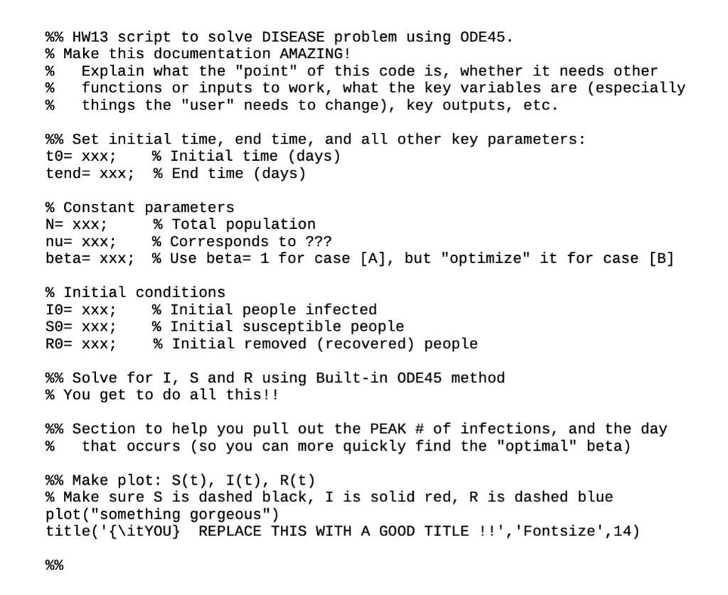 13 6 Solving System Of Ivps In Matlab G Chegg Com