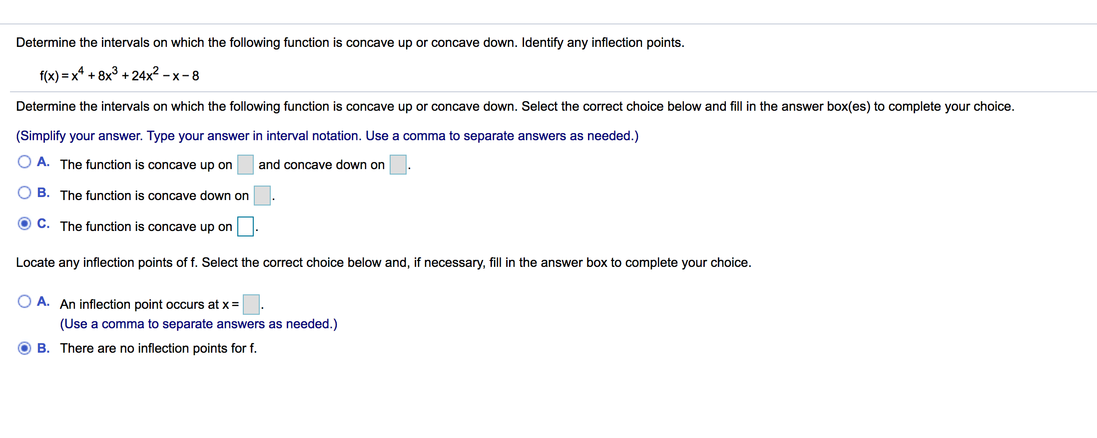 Solved Determine the intervals on which the following | Chegg.com