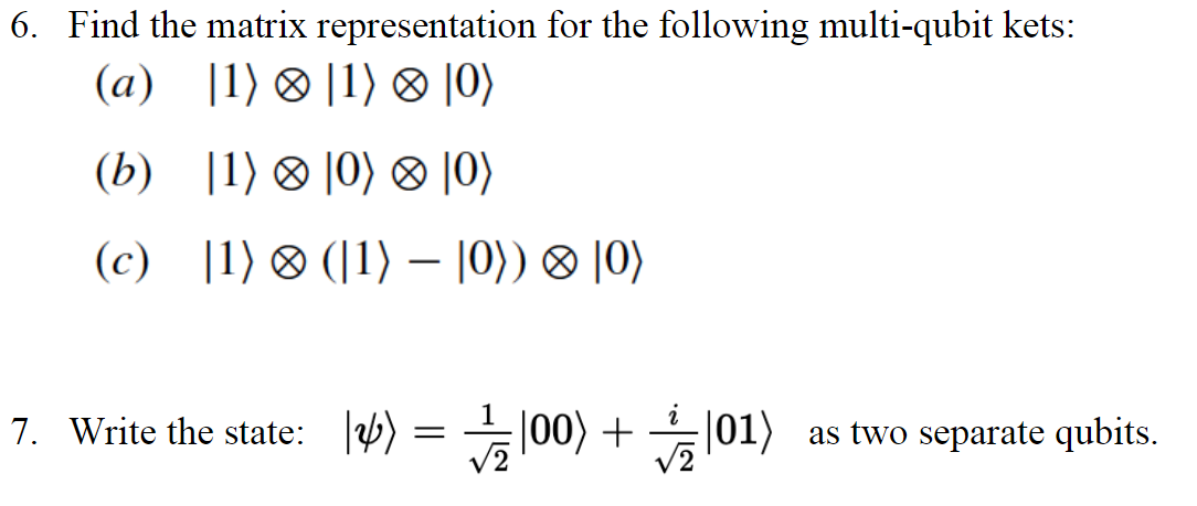Solved 6. Find the matrix representation for the following | Chegg.com