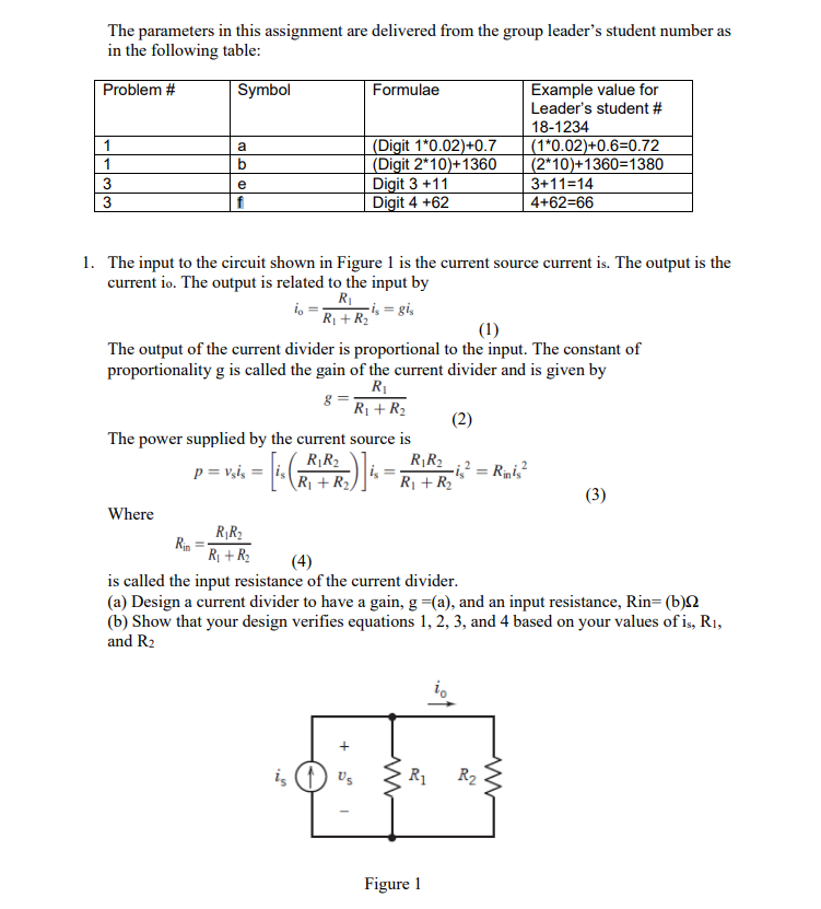 The Parameters In This Assignment Are Delivered Fr Chegg Com