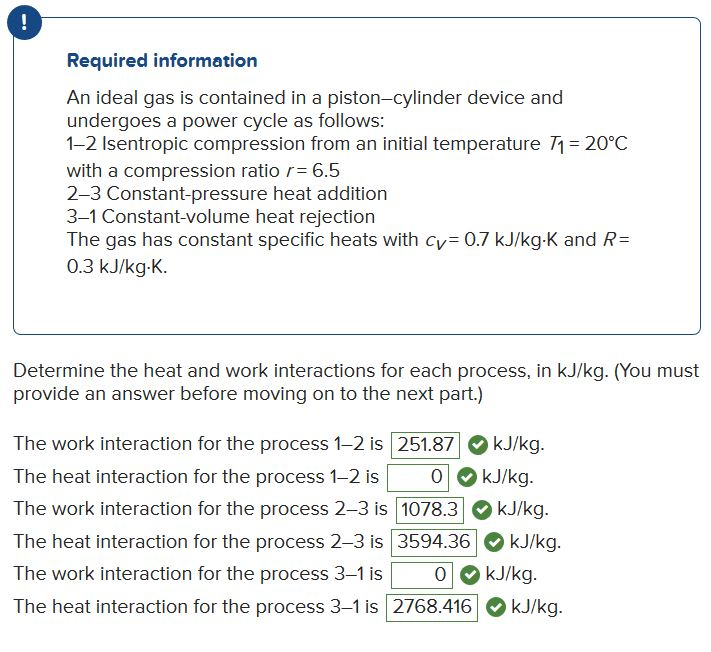 Solved Required information An ideal gas is contained in a | Chegg.com