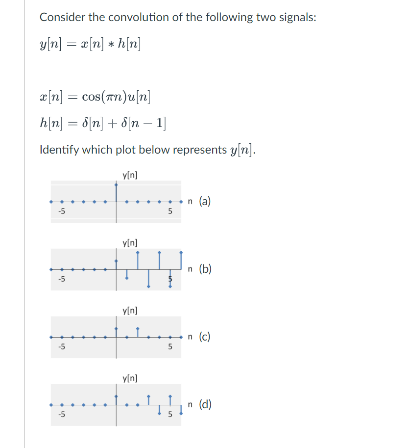 Solved Consider the convolution of the following two | Chegg.com