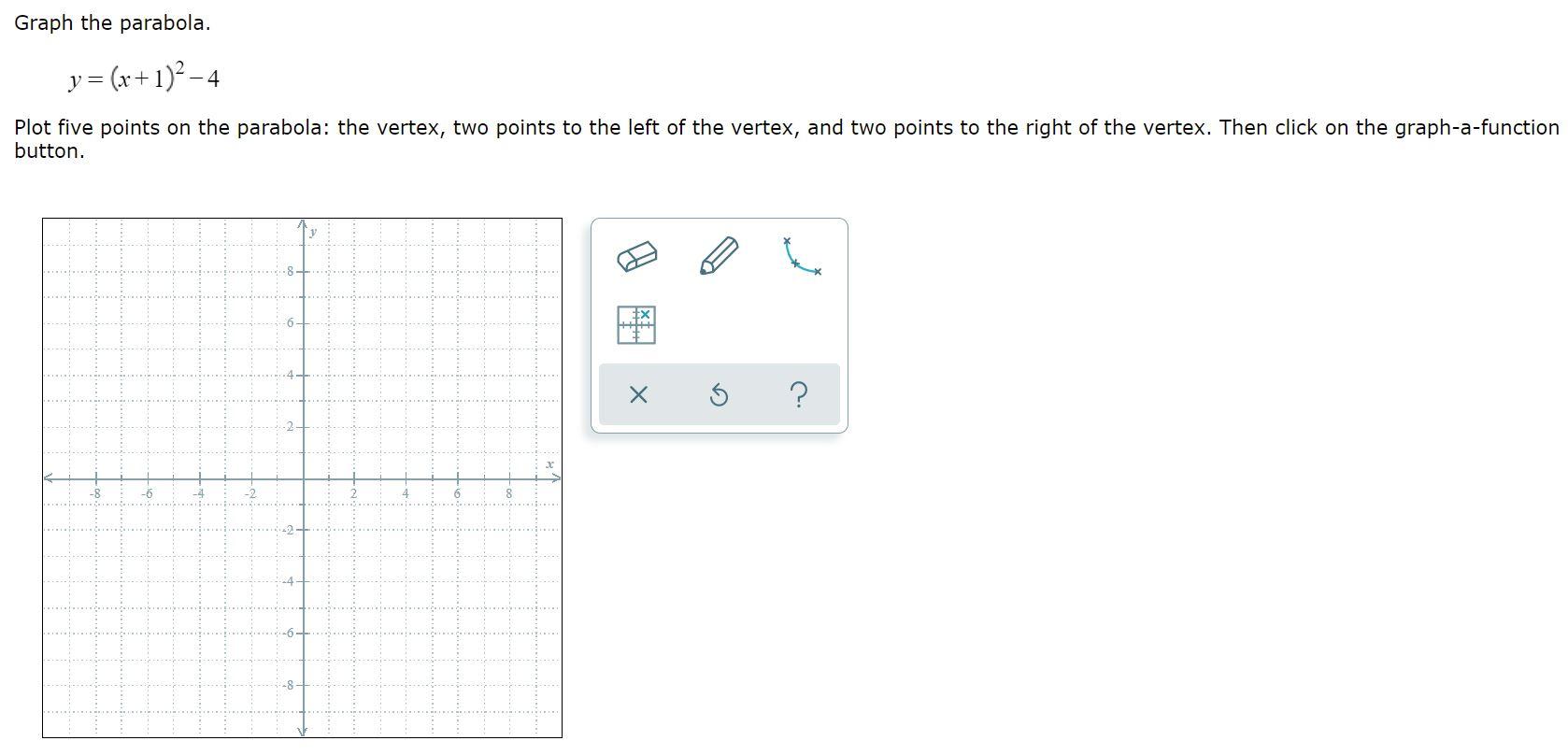 solved-graph-the-parabola-y-x-1-2-4-plot-five-points-on-chegg