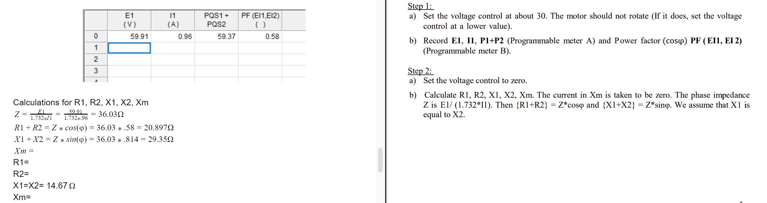 E1 PF (El1,E12) (A) (V) 59.91 PQS1+ PQS2 59.37 Step | Chegg.com