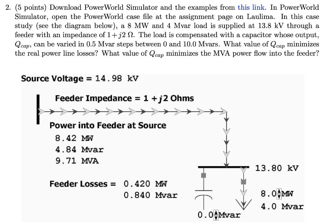 Solved 2. (5 points) Download PowerWorld Simulator and the