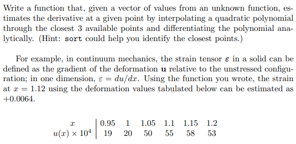 Write a function that, given a vector of values from | Chegg.com