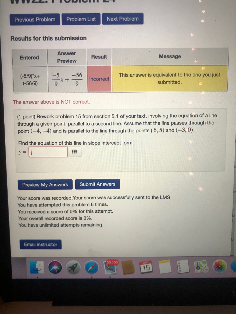 Solved Previous Problem Problem List Next Problem Results | Chegg.com