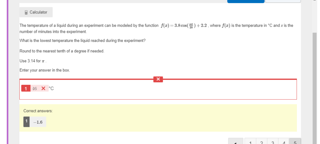 Solved Calculator The temperature of a liquid during an | Chegg.com