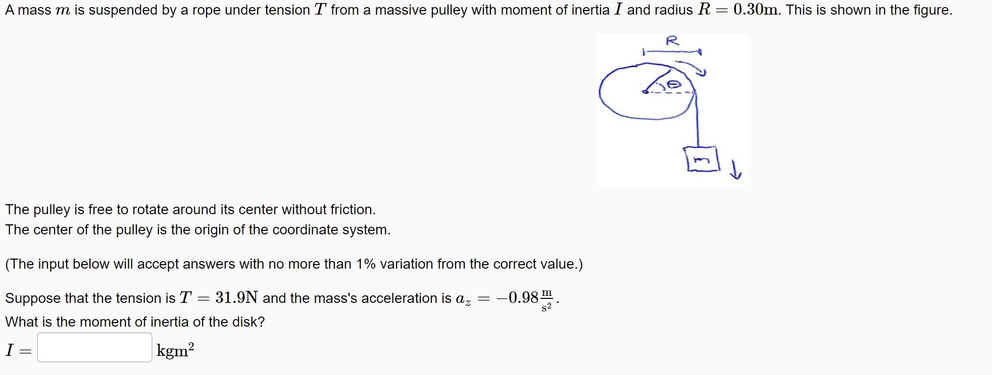 Solved A mass m is suspended by a rope under tension T from | Chegg.com