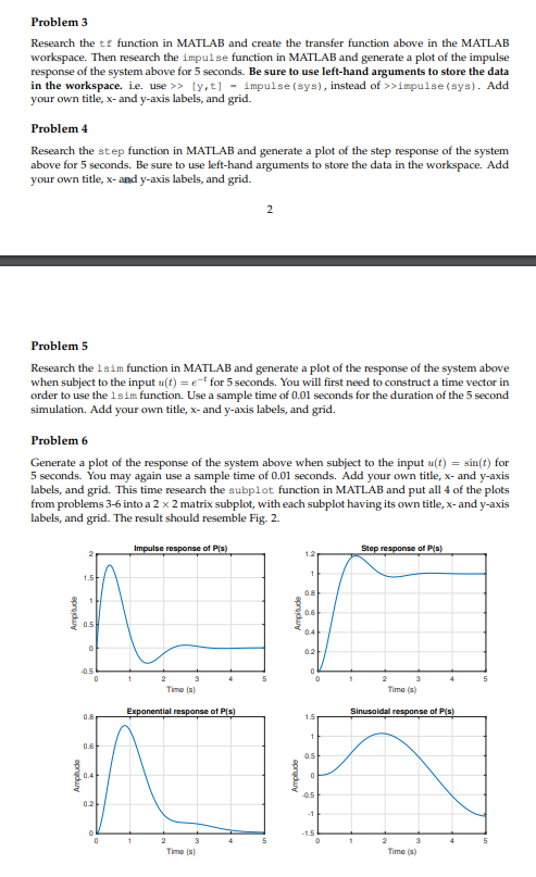 Solved Problem 3 Research the tt function in MATLAB and | Chegg.com