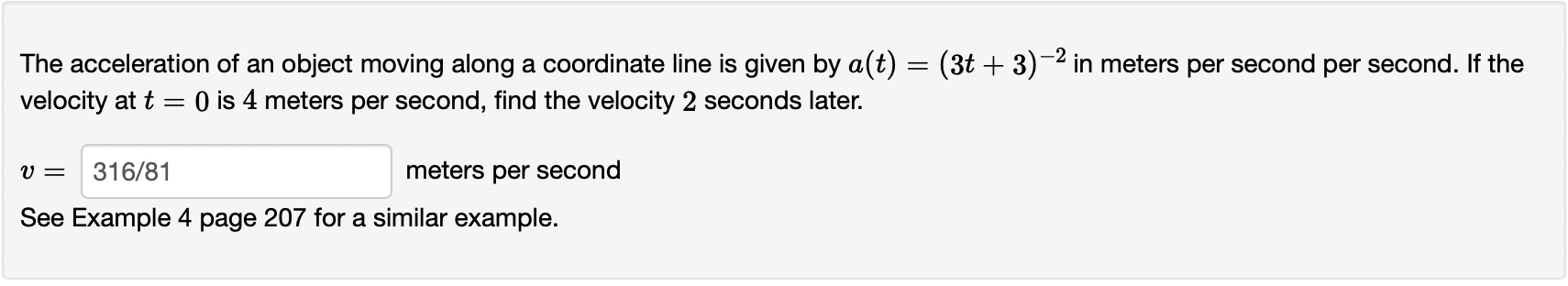 Solved The acceleration of an object moving along a | Chegg.com