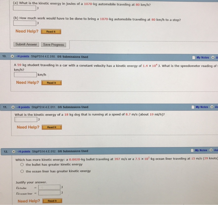 Solved (a) What is the kinetic energy in joules of a 1070-kg | Chegg.com