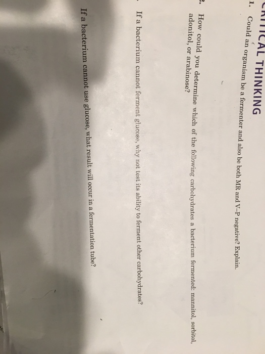 If A Bacterium Cannot Use Glucose What Result Will Occur In A Fermentation Tube