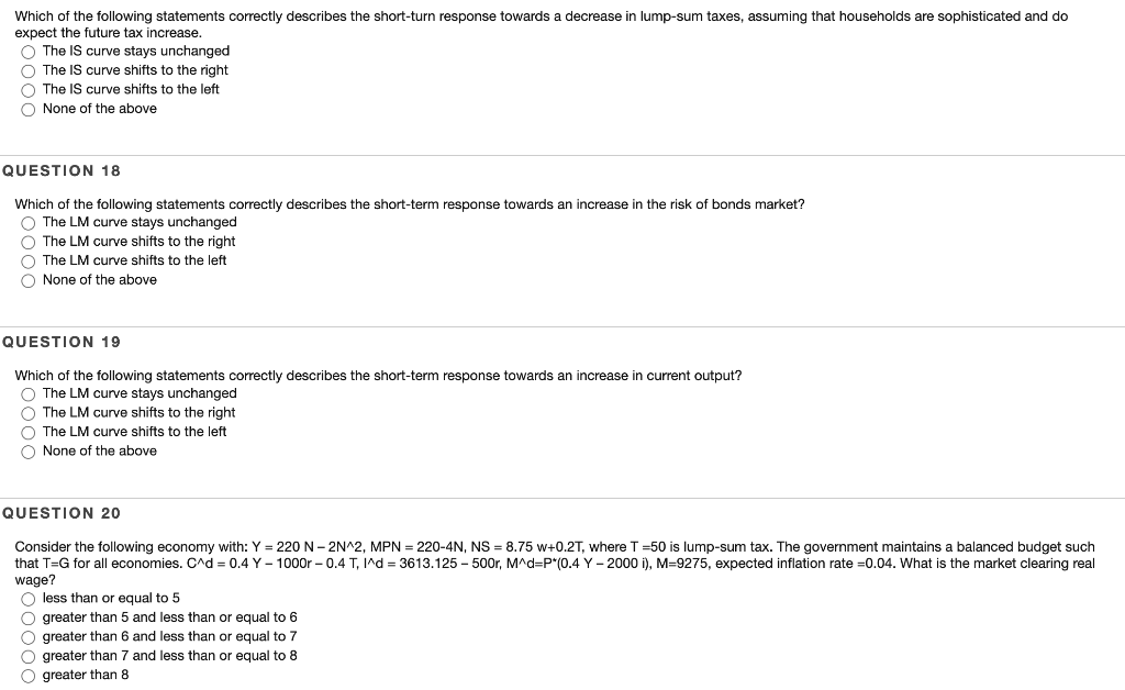 Solved Which of the following statements correctly describes