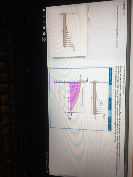 Solved Problem 6.44 Consider a beam shown in the figure | Chegg.com