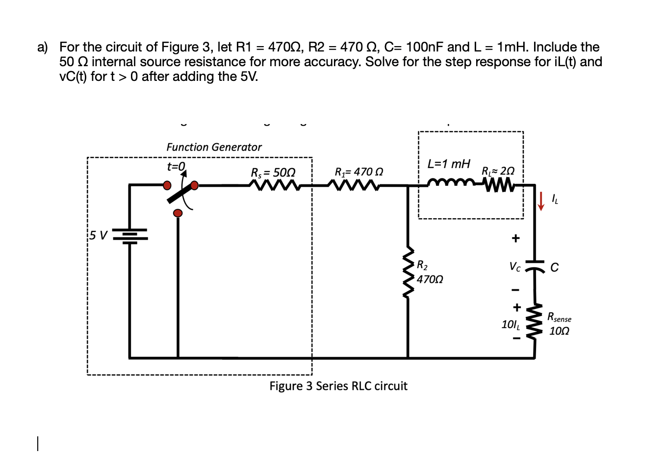 Solved a) For the circuit of Figure 3, let R1 = 47092, R2 = | Chegg.com