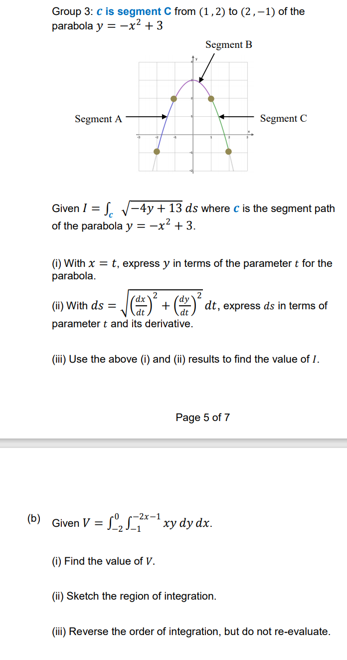 Solved Group 3 C Is Segment C From 1 2 To 2 1 Of The Chegg Com