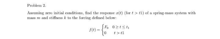 Solved Problem 2. Assuming zero initial conditions, find the | Chegg.com