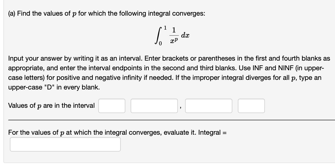 Solved (a) Find the values of p for which the following | Chegg.com