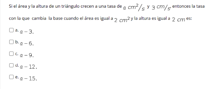 Solved If The Area And Height Of A Triangle Decrease At A Chegg Com