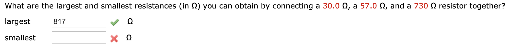 Solved What are the largest and smallest resistances (in Ω) | Chegg.com