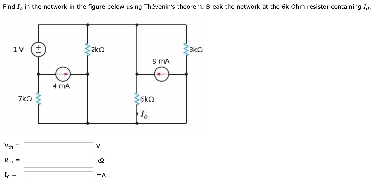 Solved Find I, in the network in the figure below using | Chegg.com