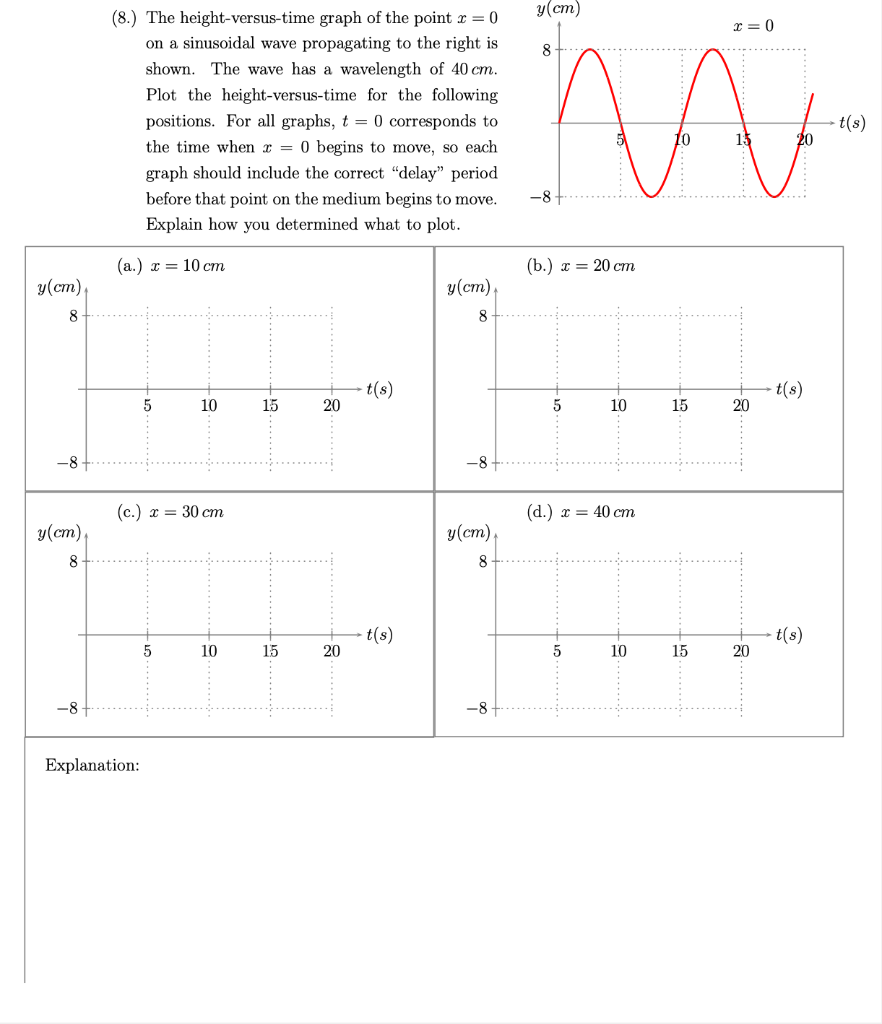 Solved Need plot height vs time for all 4 graphs and