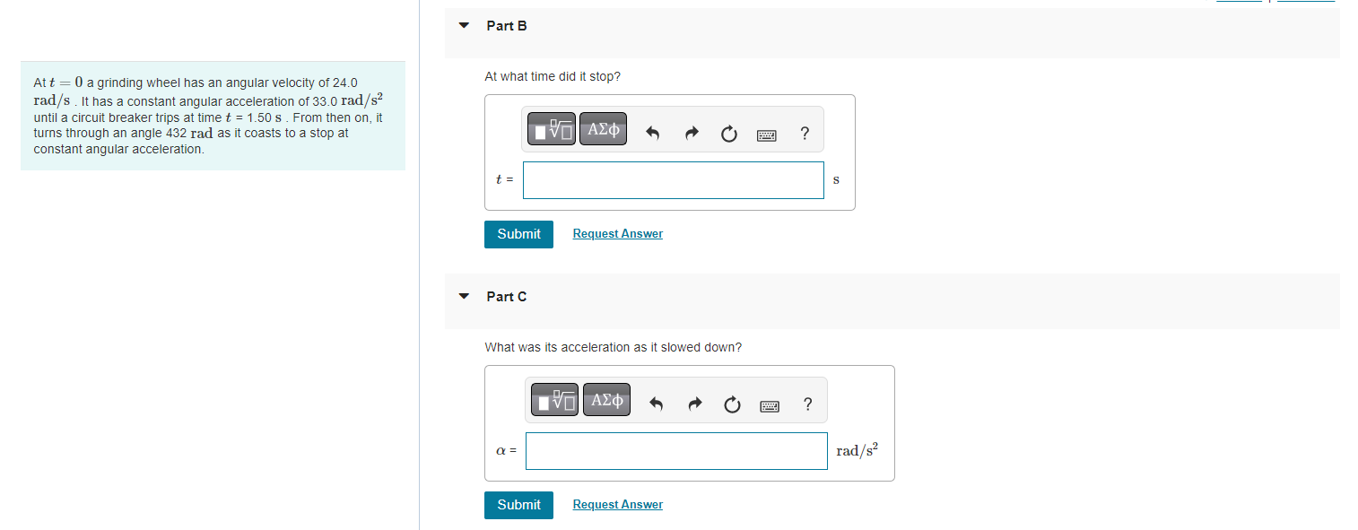 Solved Through what total angle did the wheel turn between