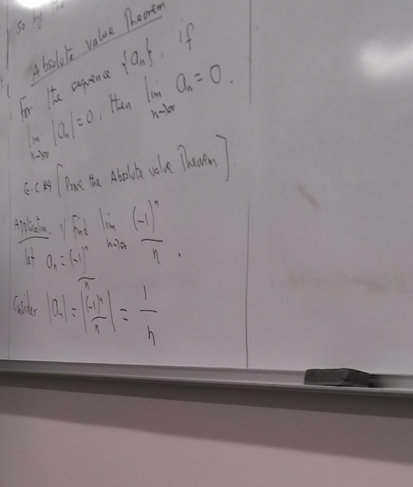 Solved I Absolute Value Theorem for the sequence fant, if he | Chegg.com