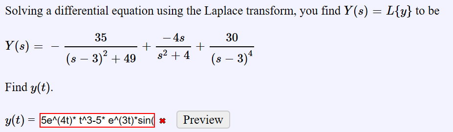 Solved Solving A Differential Equation Using The Laplace Chegg Com