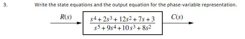 Solved 3. Write the state equations and the output equation | Chegg.com