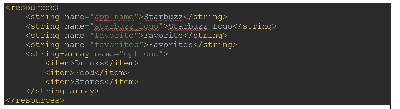 In Android Studio, implement the Starbuzz Coffee app | Chegg.com