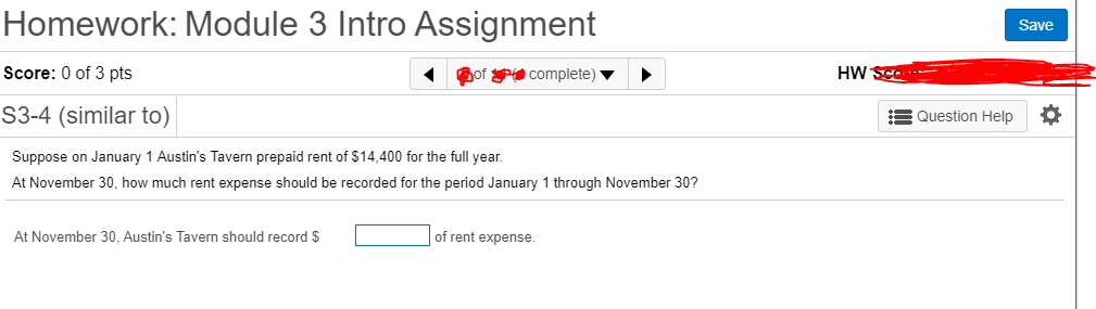 Solved Homework: Module 3 Intro Assignment Save of | Chegg.com