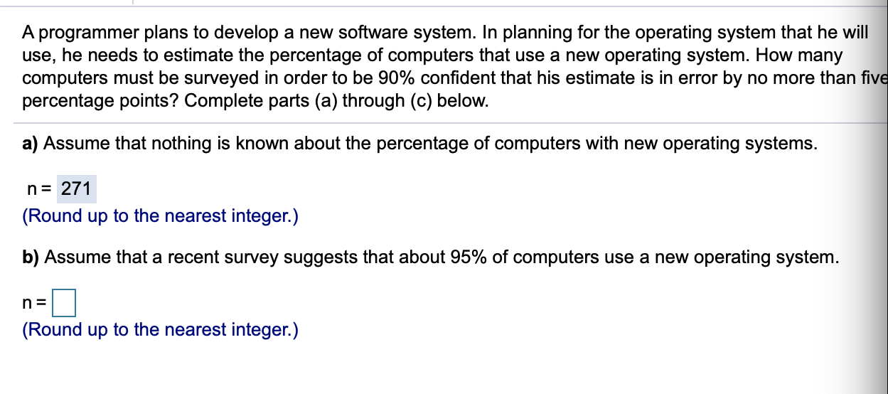 Solved A programmer plans to develop a new software system. | Chegg.com