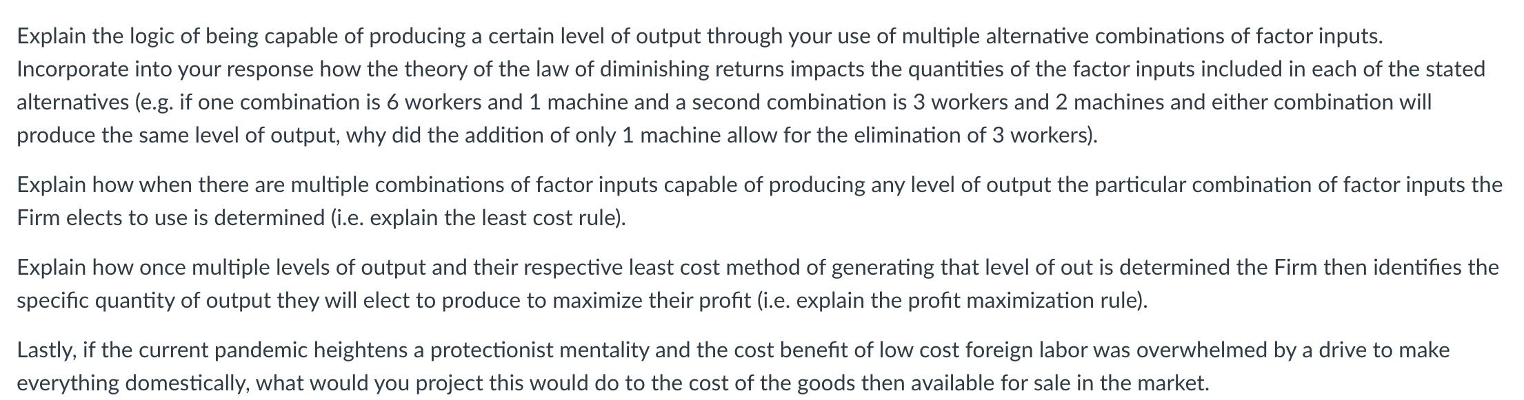 Solved Explain the logic of being capable of producing a