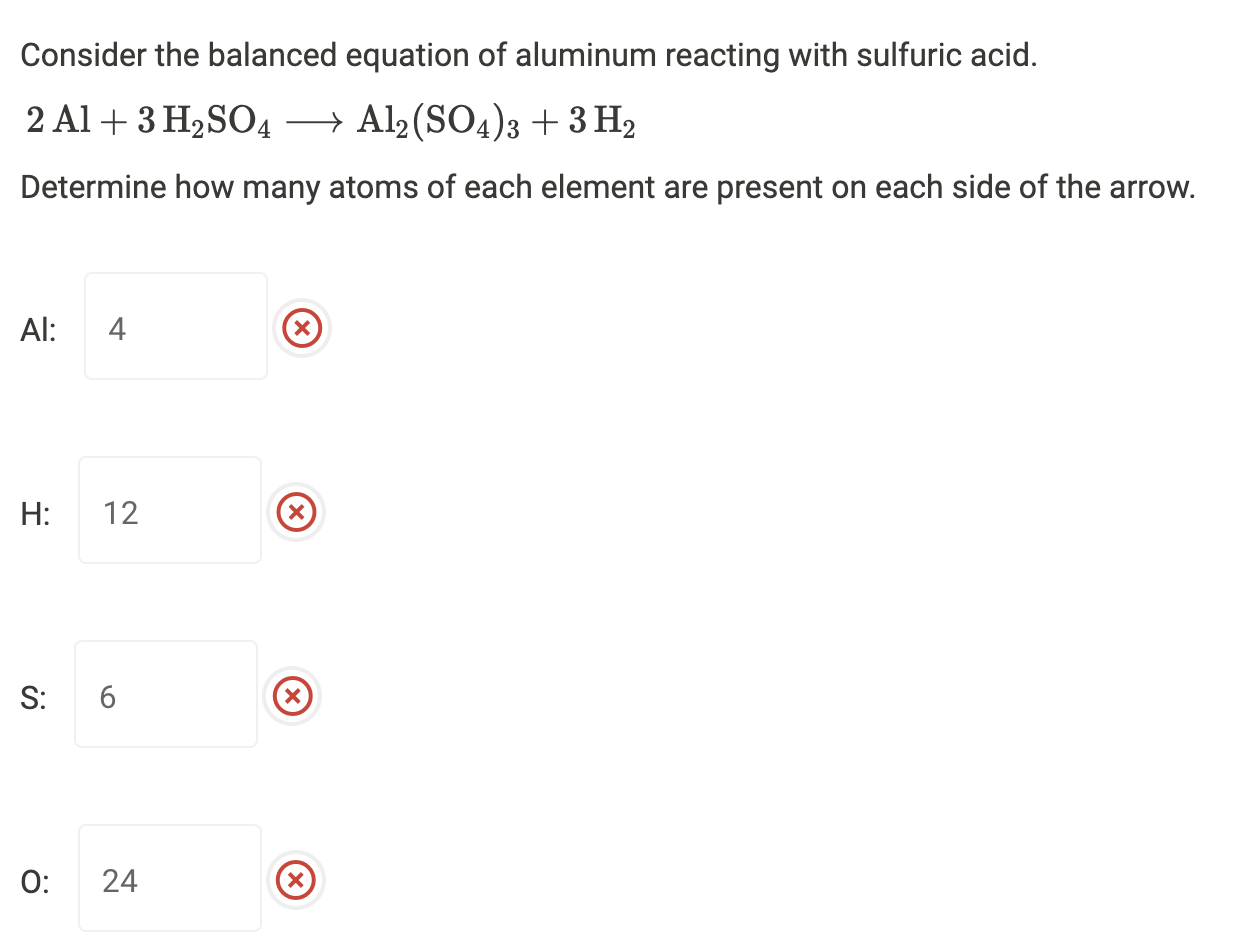 Solved Consider the balanced equation of aluminum reacting | Chegg.com