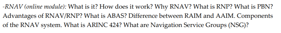 Solved -RNAV (online module): What is it? How does it work? | Chegg.com