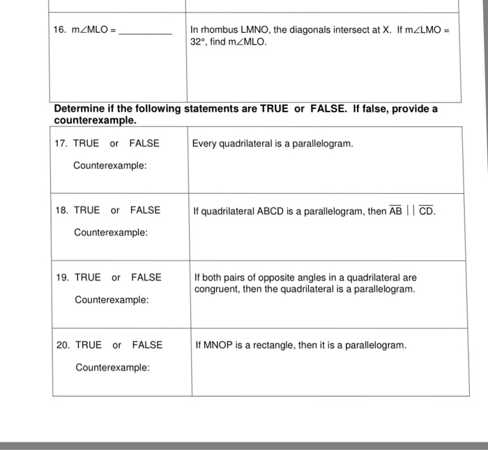Solved Mm MLO = In rhombus LMNO, the diagonals intersect at | Chegg.com