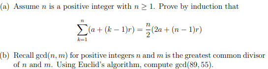 Solved (a) Assume n is a positive integer with n > 1. Prove | Chegg.com