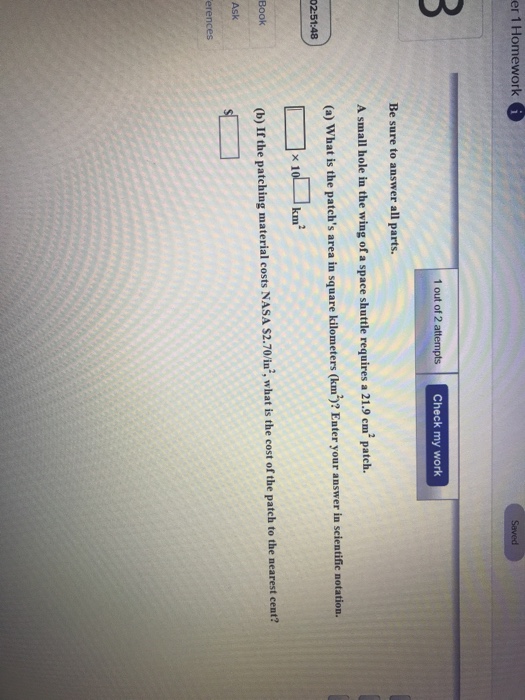 Solved 2 Attempts Left Check My Work Be Sure To Answer All | Chegg.com