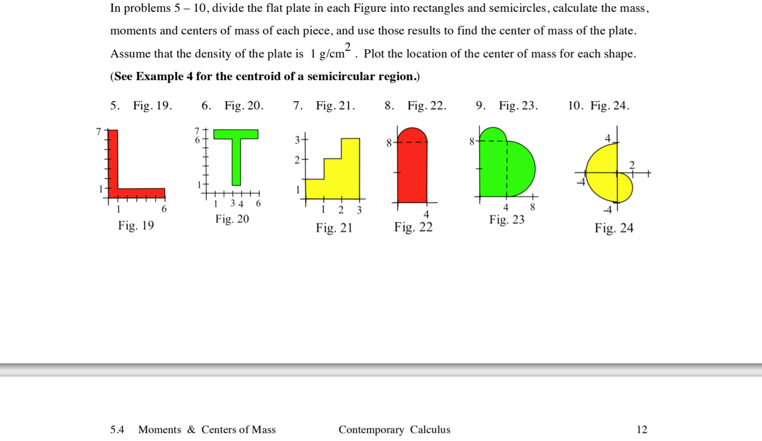Solved 5.4 Moments & Centers of Mass Contemporary Calculus | Chegg.com