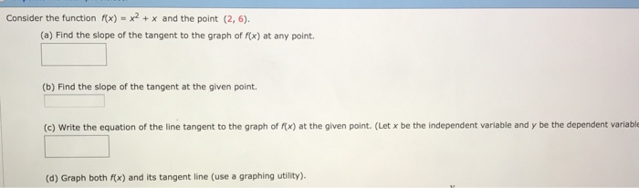 Solved Consider The Function Fx X2x And The Point 2 6 7548