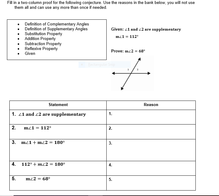 Two Column Proof In Geometry - payment proof 2020