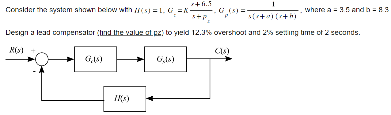 Solved Consider the system shown below with | Chegg.com