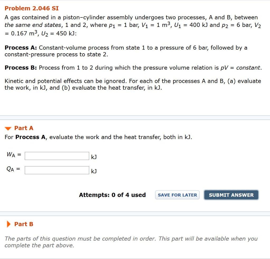 Air Contained In A Piston Cylinder Assembly Initially At 2 Bar at Bert ...