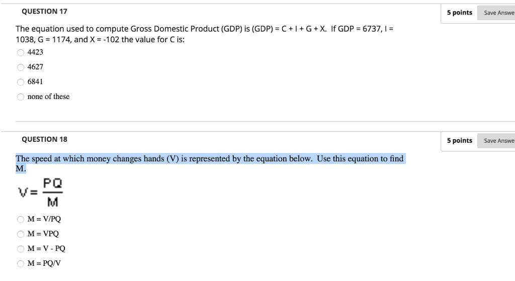 Solved QUESTION 16 5 points Save Answe In the graph below, | Chegg.com