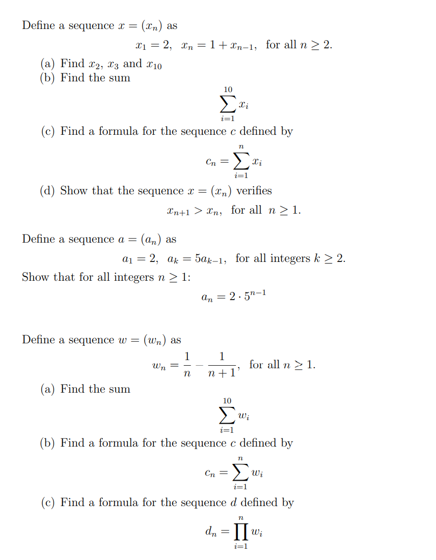 Solved Define A Sequence X As X1 2 In 1 1 Chegg Com